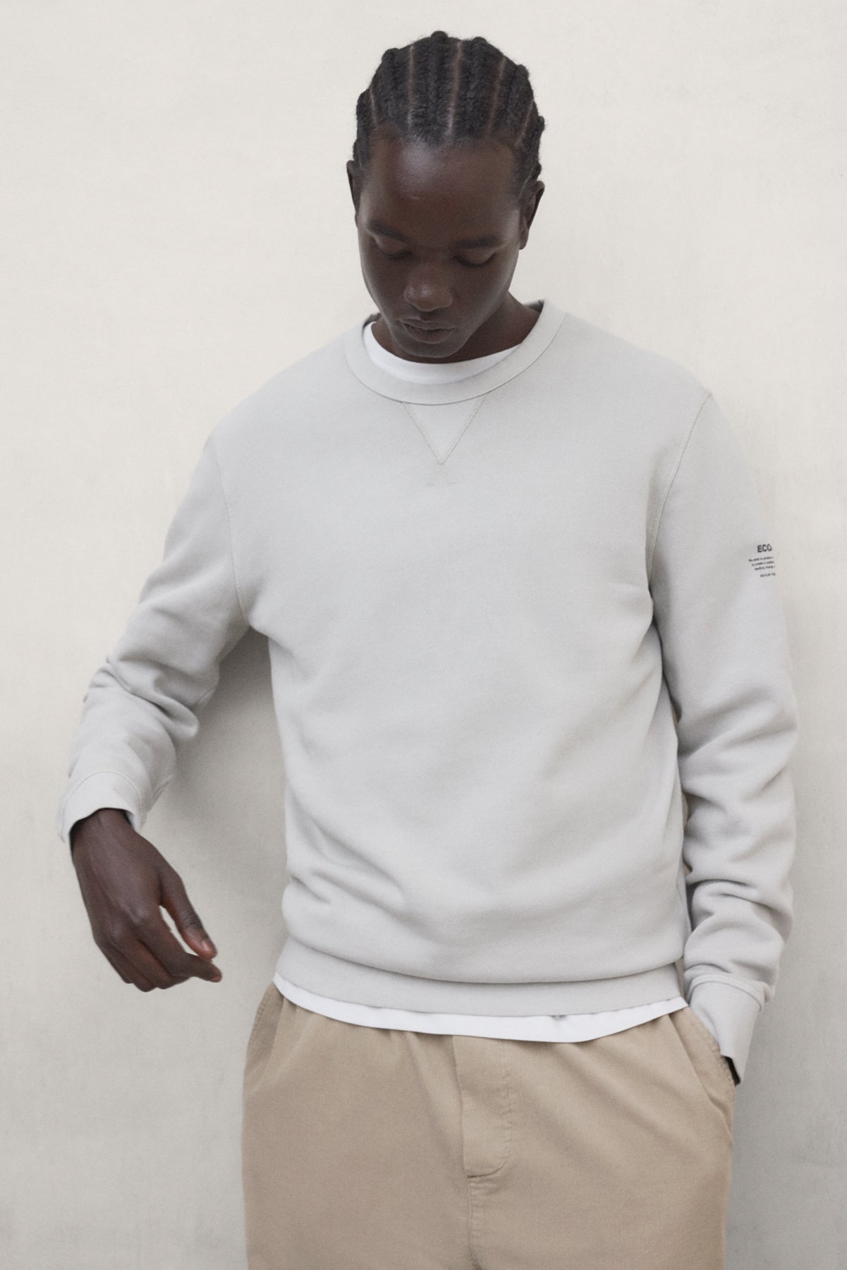 SWEAT-SHIRT GOLA GRIS CLAIR