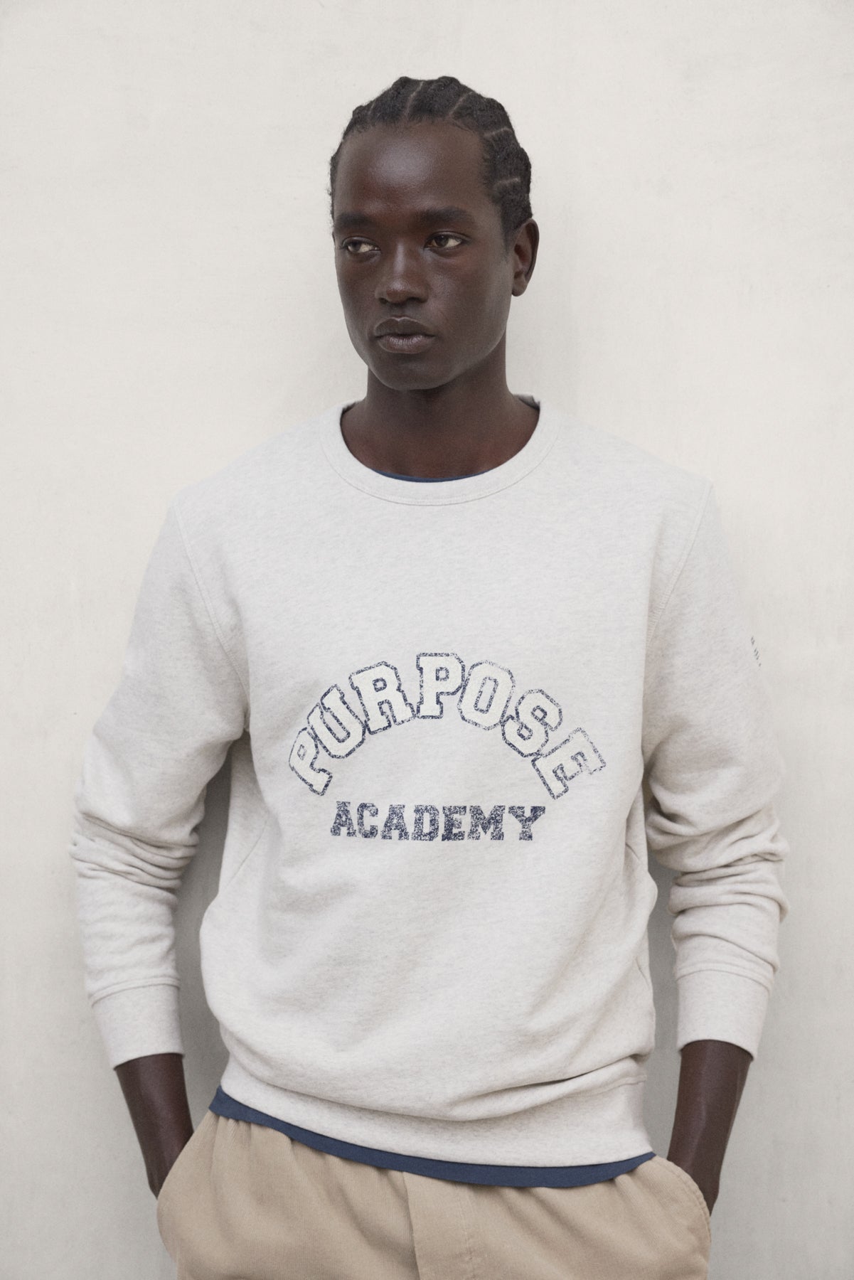 BEIGE PURPOSE SWEATSHIRT