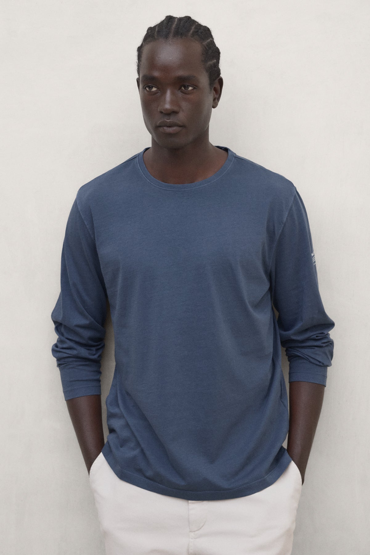T-SHIRT À MANCHES LONGUES LAREDO BLEU