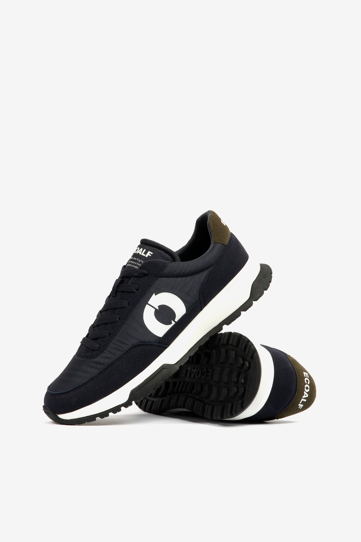 NAVY BLUE/BROWN VENTURA TRAINERS