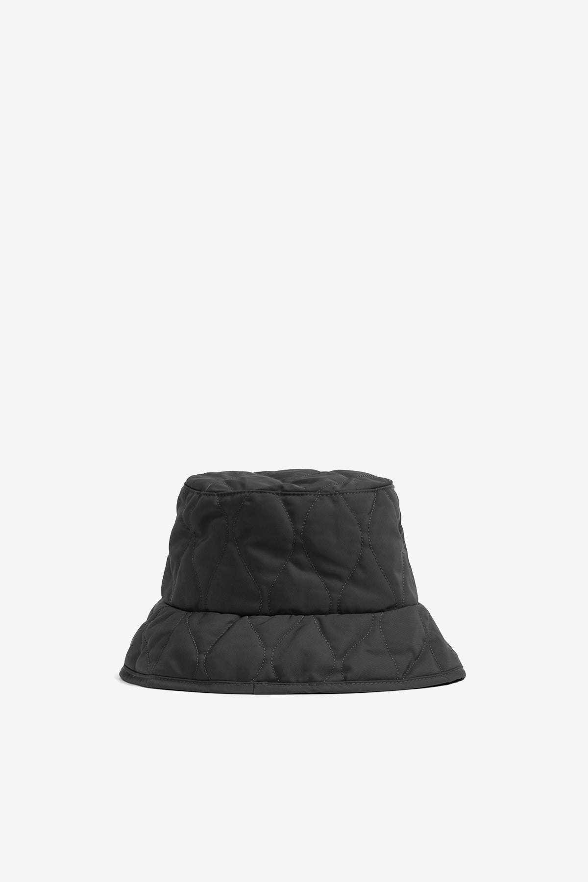 BLACK FLOCK BUCKET HAT
