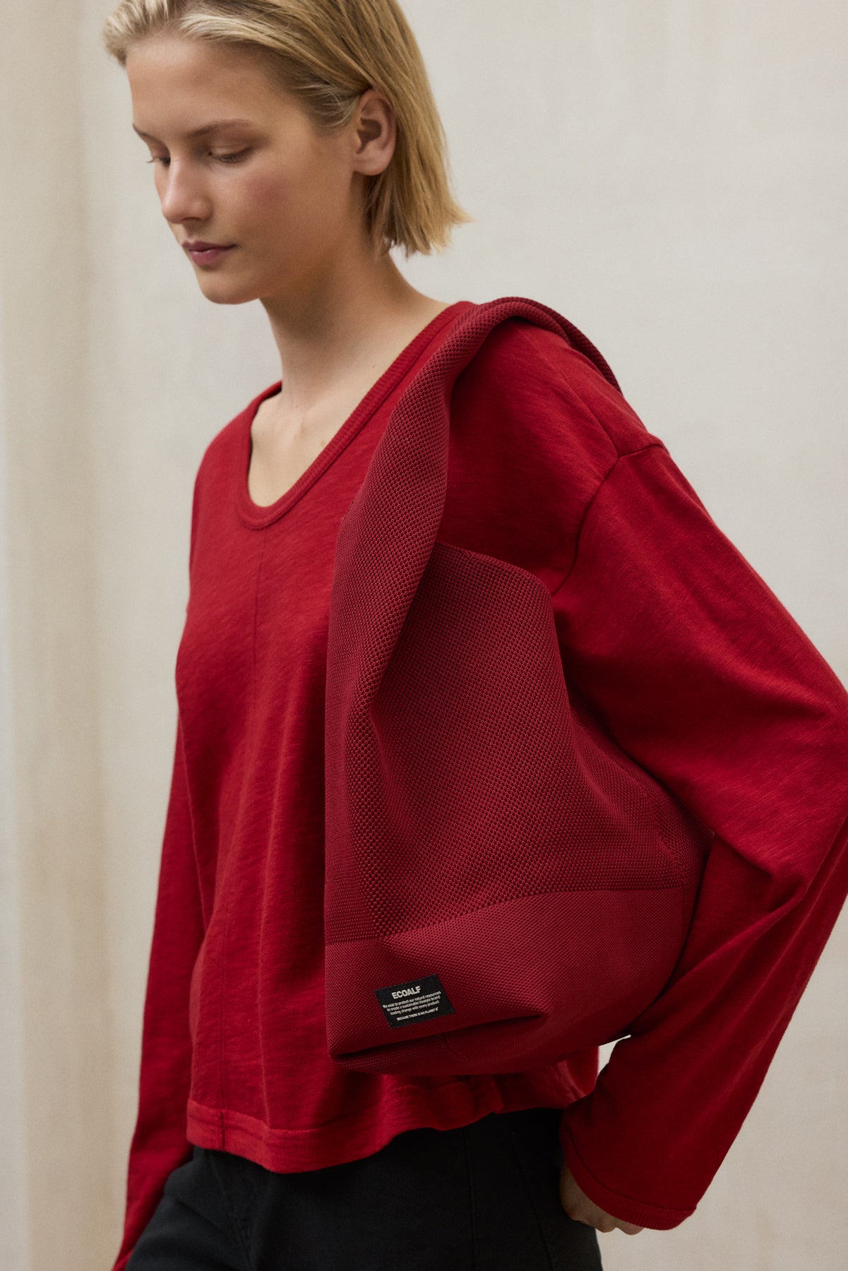 SAC PORTÉ ÉPAULE TIKA ROUGE - GRAND FORMAT