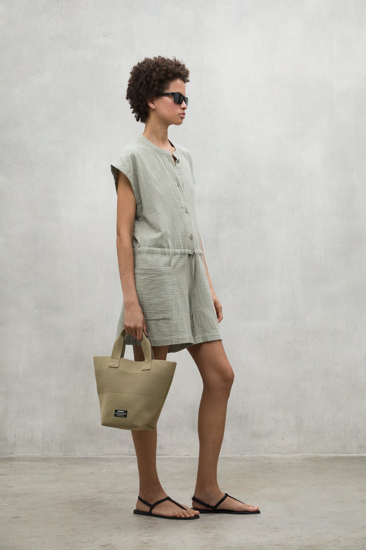BORSA MINI BUCKET TIKA MARRONE
