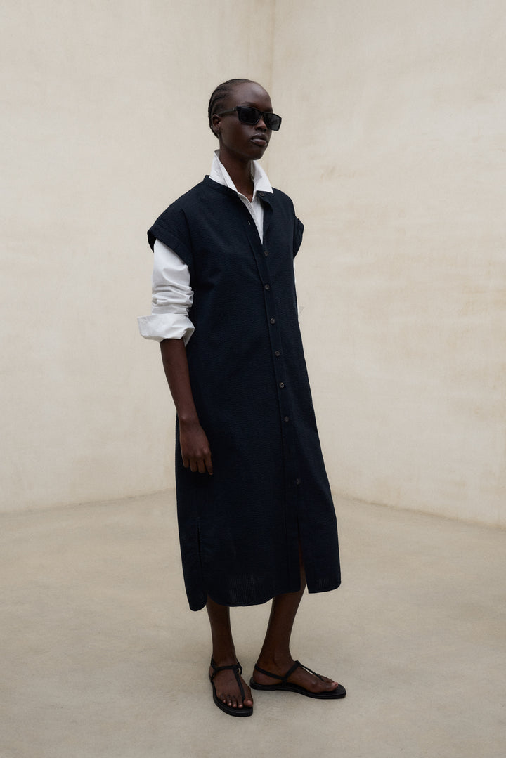 ROBE AMÉTHYSTE BLEU MARINE