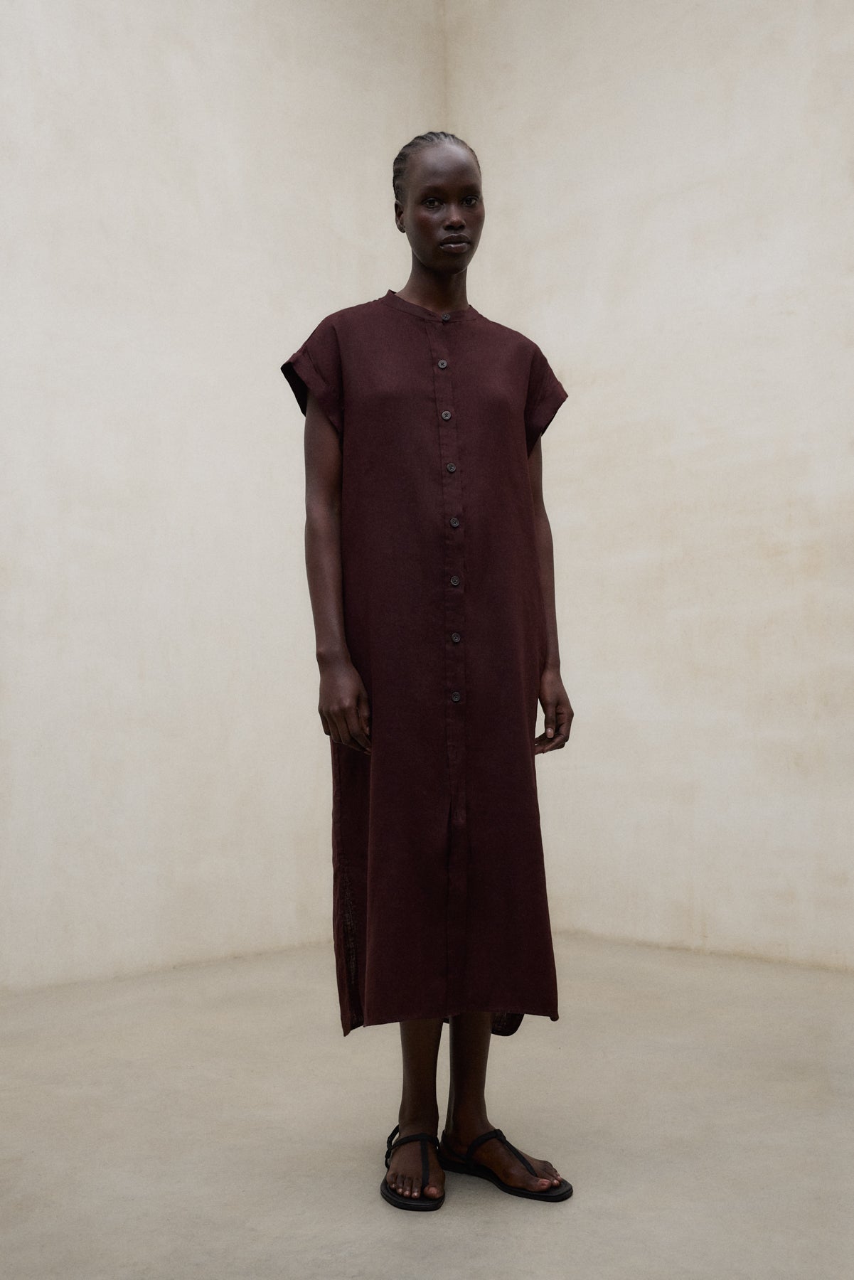 AMETHYST DRESS BROWN