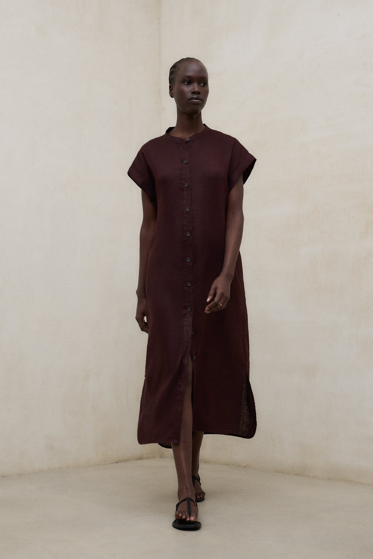 AMETHYST DRESS BROWN