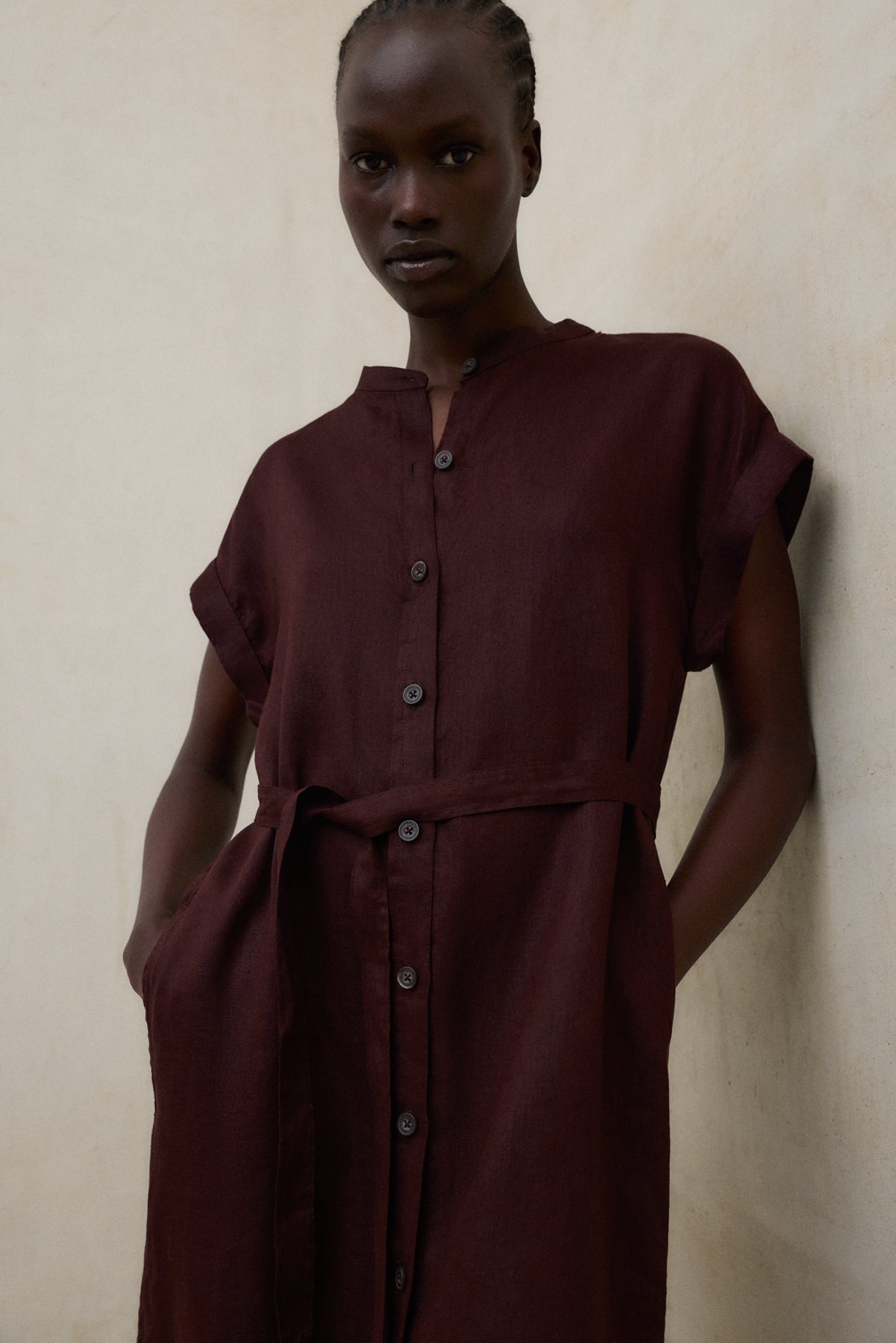 AMETHYST DRESS BROWN