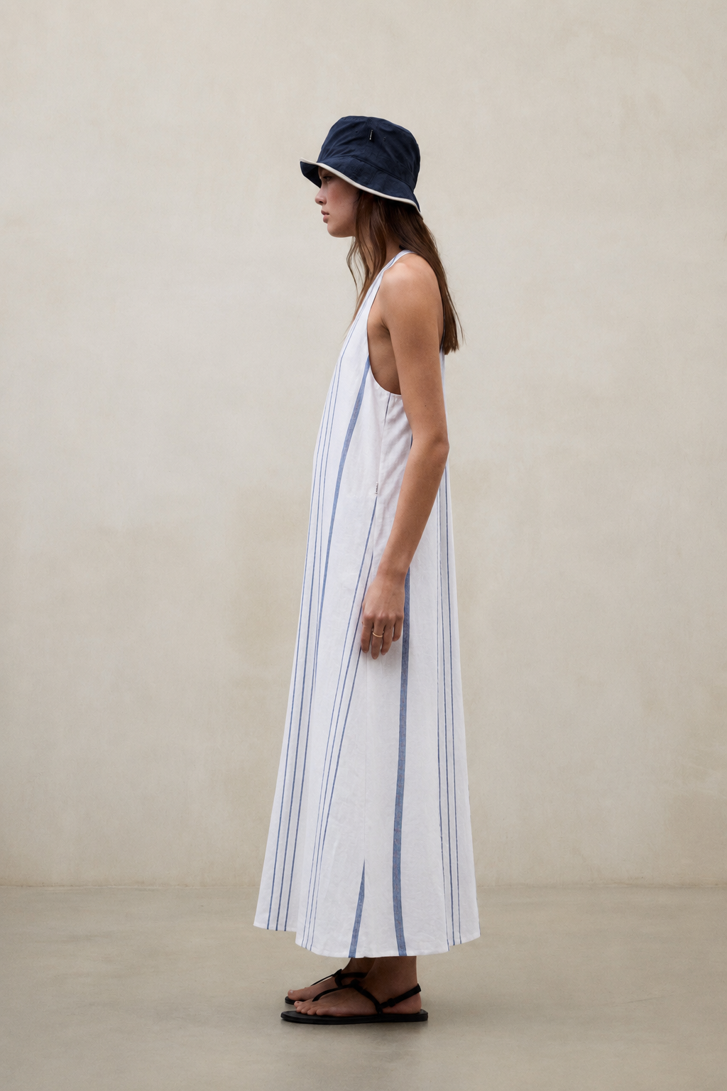 VESTIDO DE RAYAS CROME BLANCO