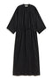 LONG BLACK LEA DRESS