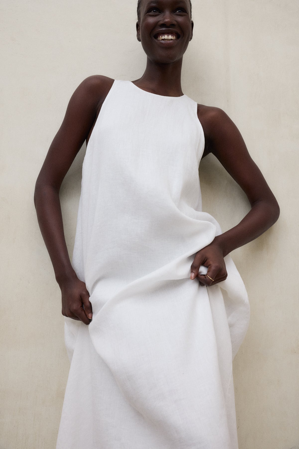 WHITE UKARA DRESS