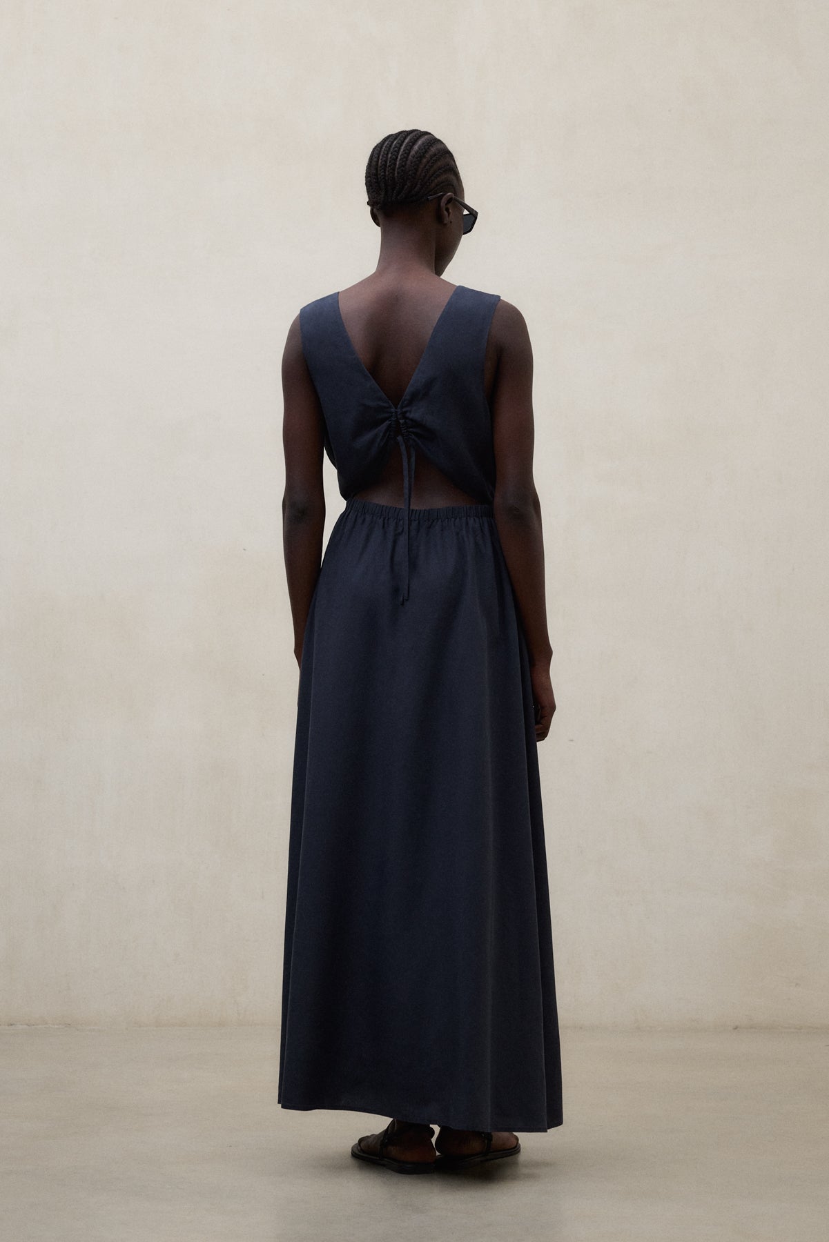 NAVY BLUE VITTORIA DRESS