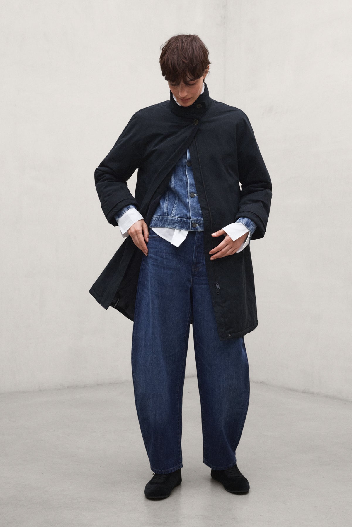 GIACCA LUNGA NEBU BLU NAVY
