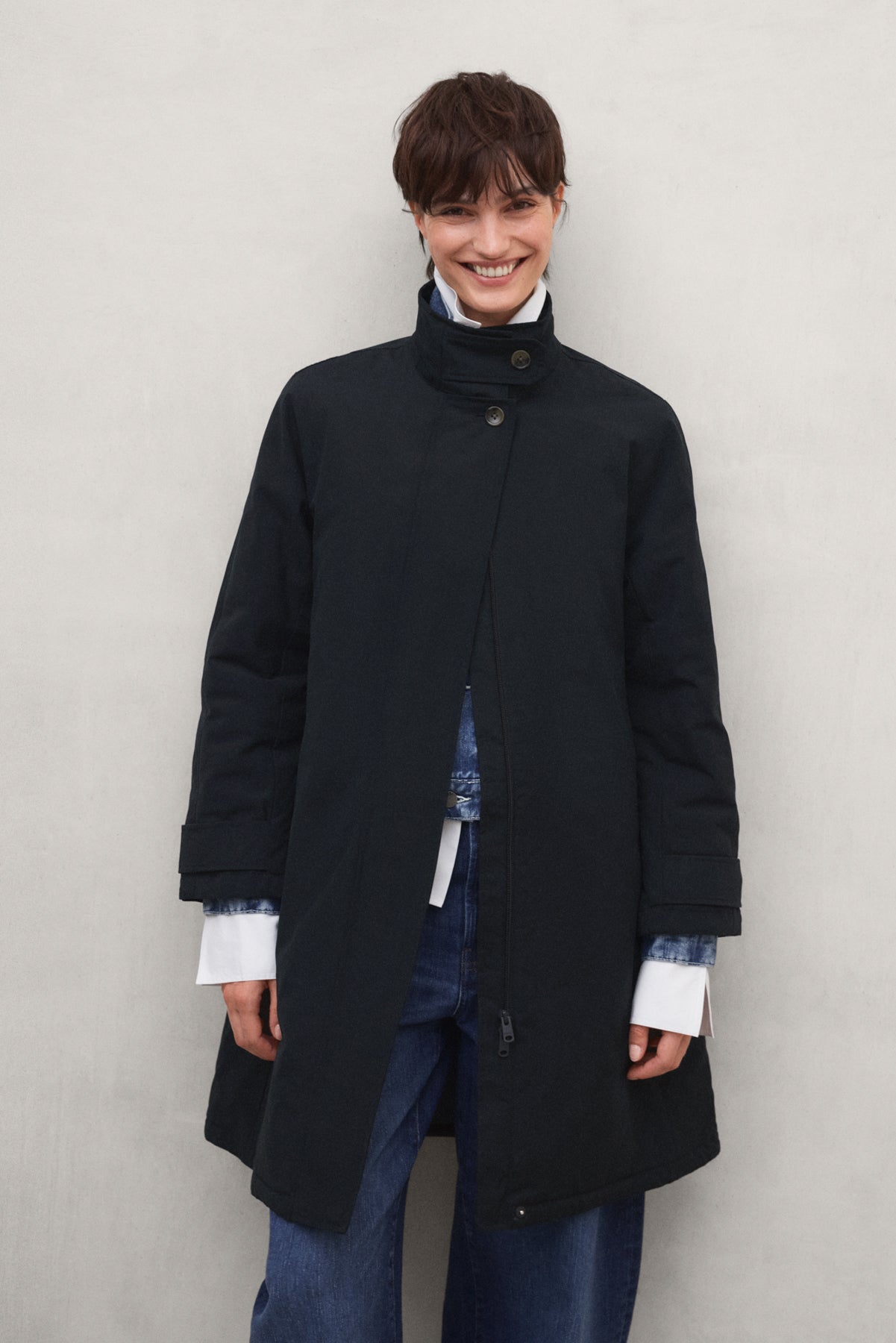 GIACCA LUNGA NEBU BLU NAVY
