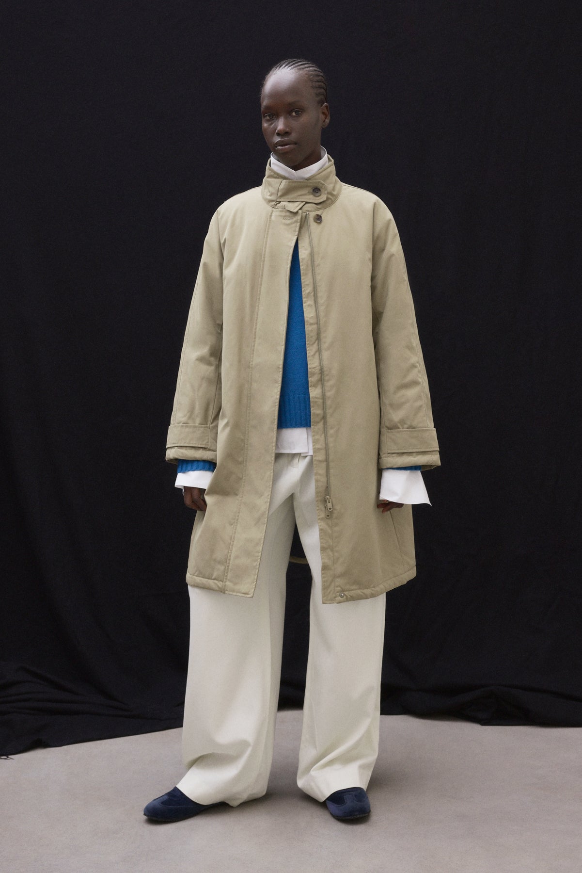 LANGE JACKE NEBU BEIGE