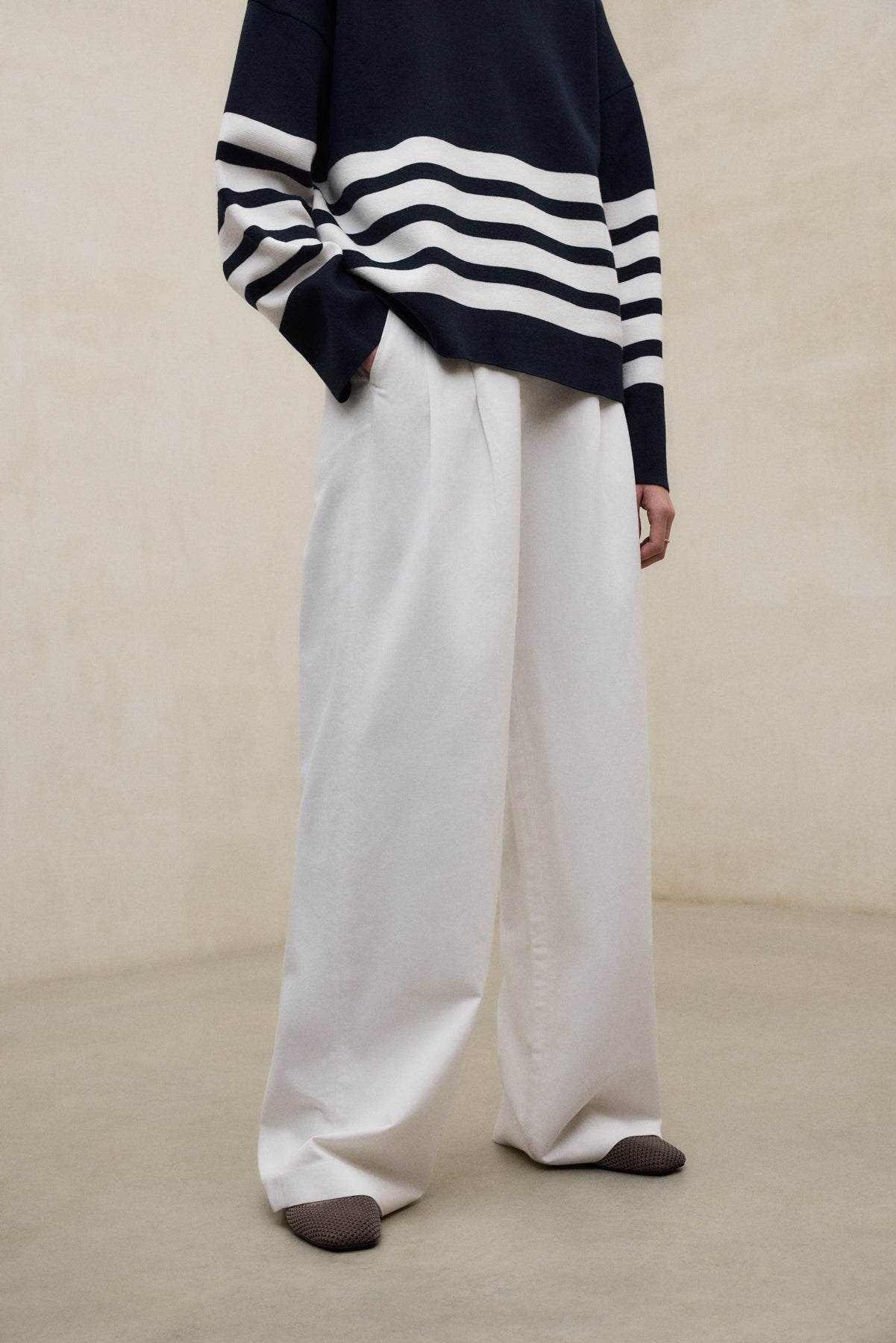 LEINENHOSE MIEL WEISS