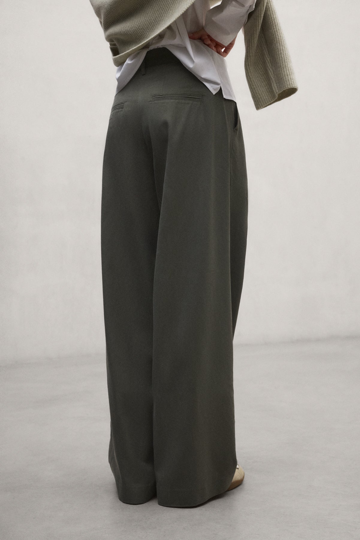 PANTALON COTON TECHNIQUE MIEL VERT