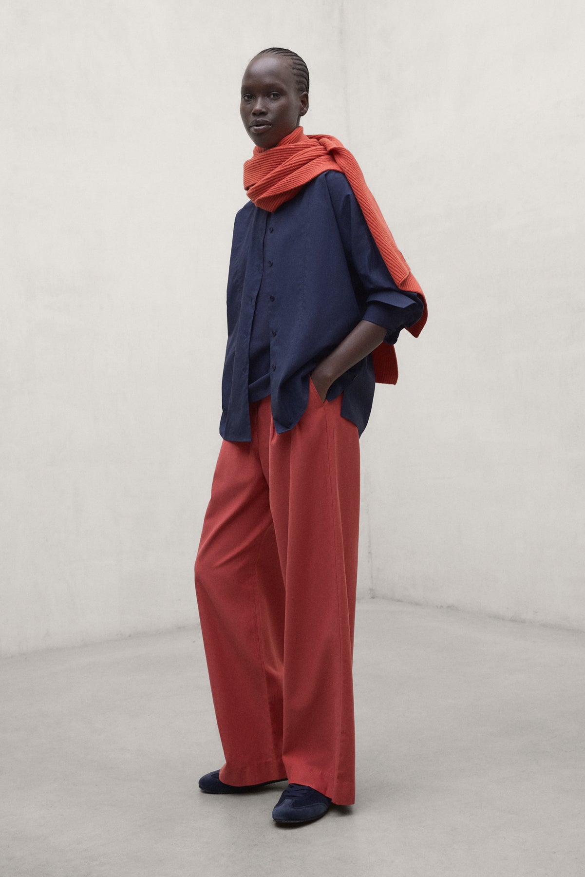 PANTALON COTON TECHNIQUE MIEL ORANGE