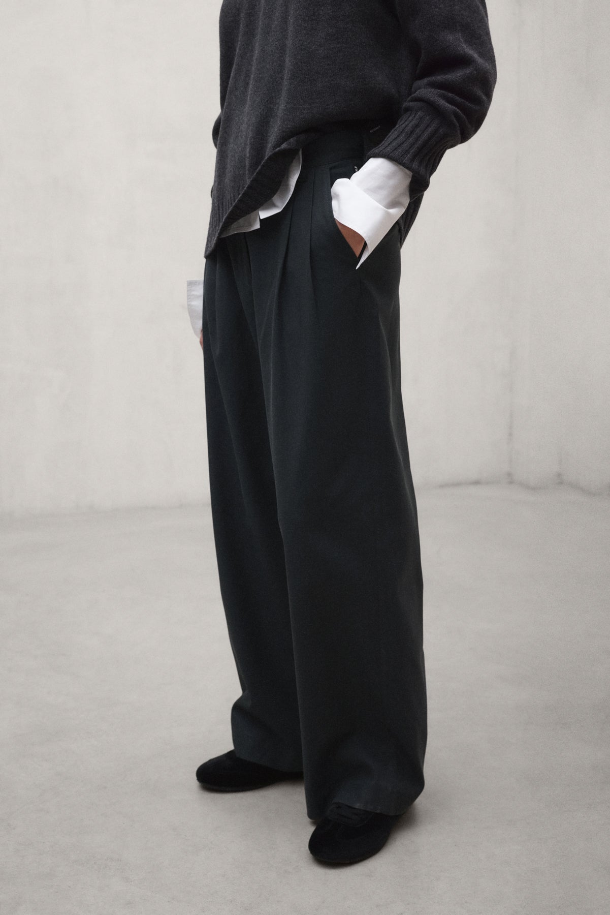 PANTALÓN ALGODÓN MIEL GRIS OSCURO