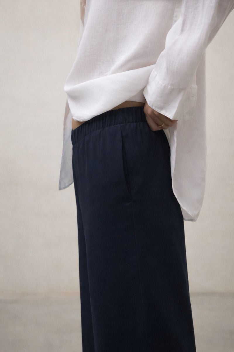 NAVY BLUE MOSS TROUSERS