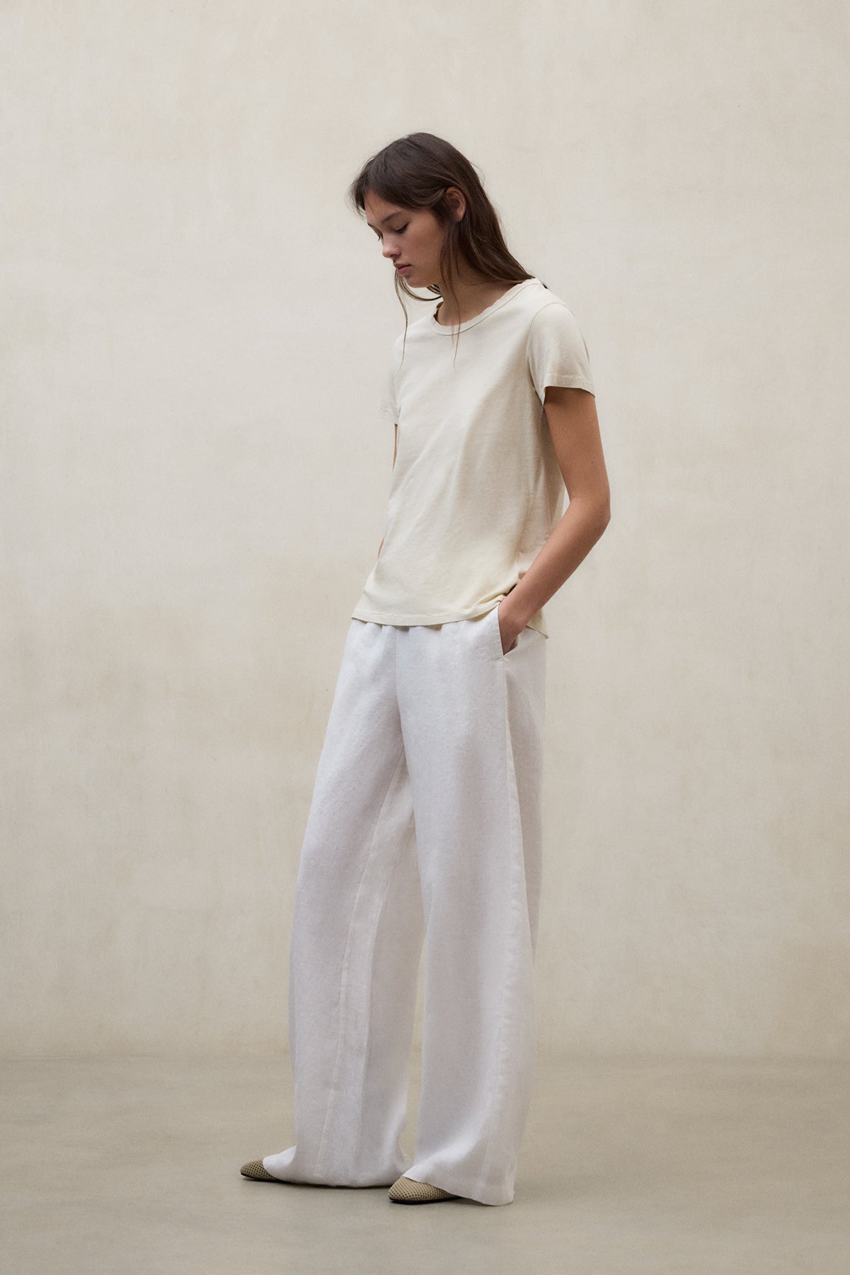 PANTALONI MOSSI BIANCHI