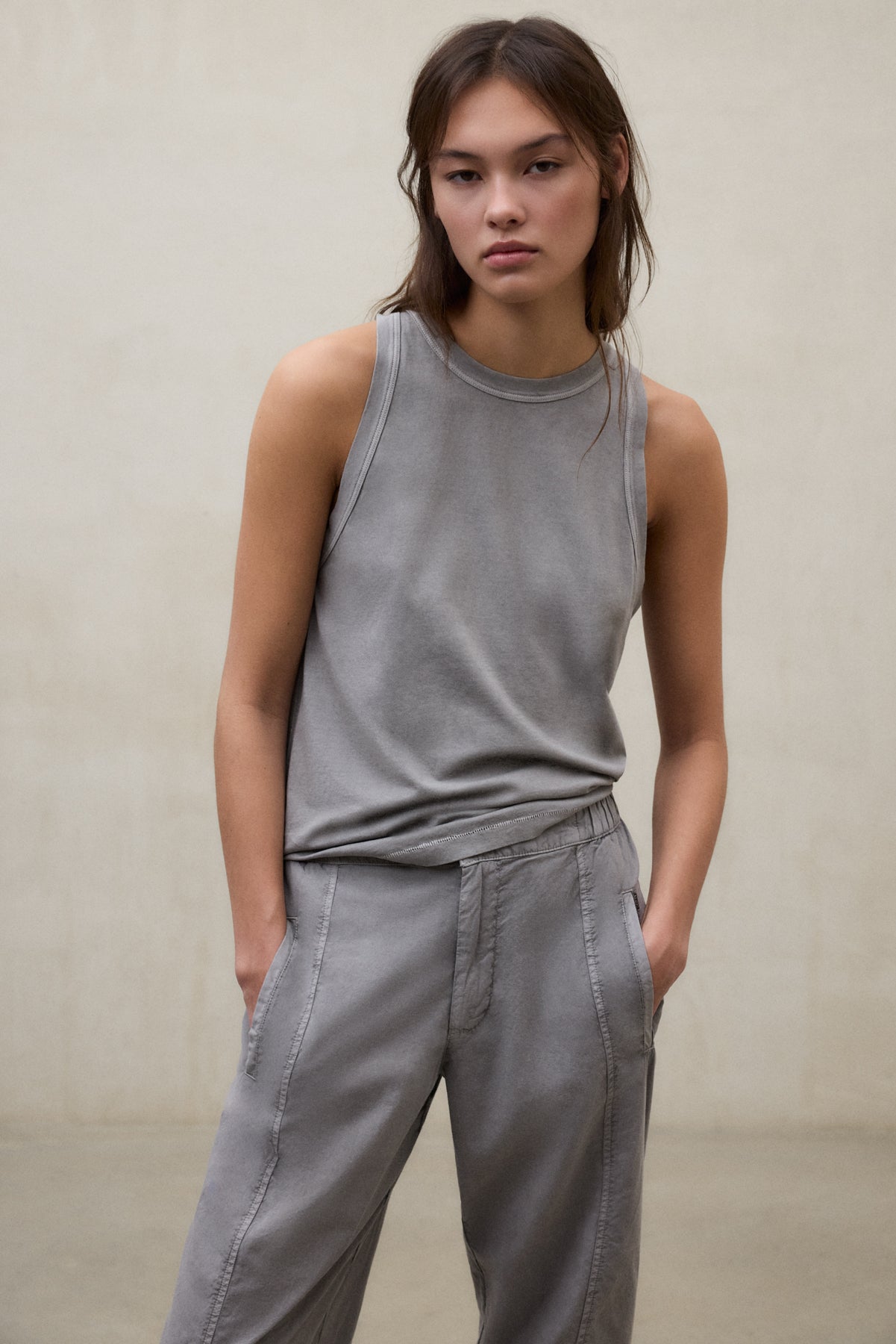 DARK GREY RIPOLL TROUSERS