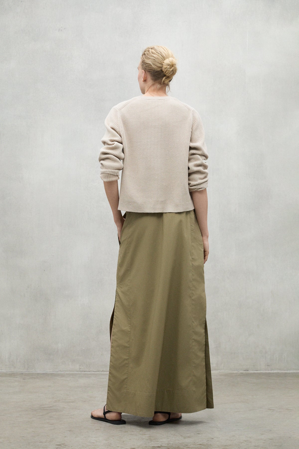 KHAKI INES SKIRT