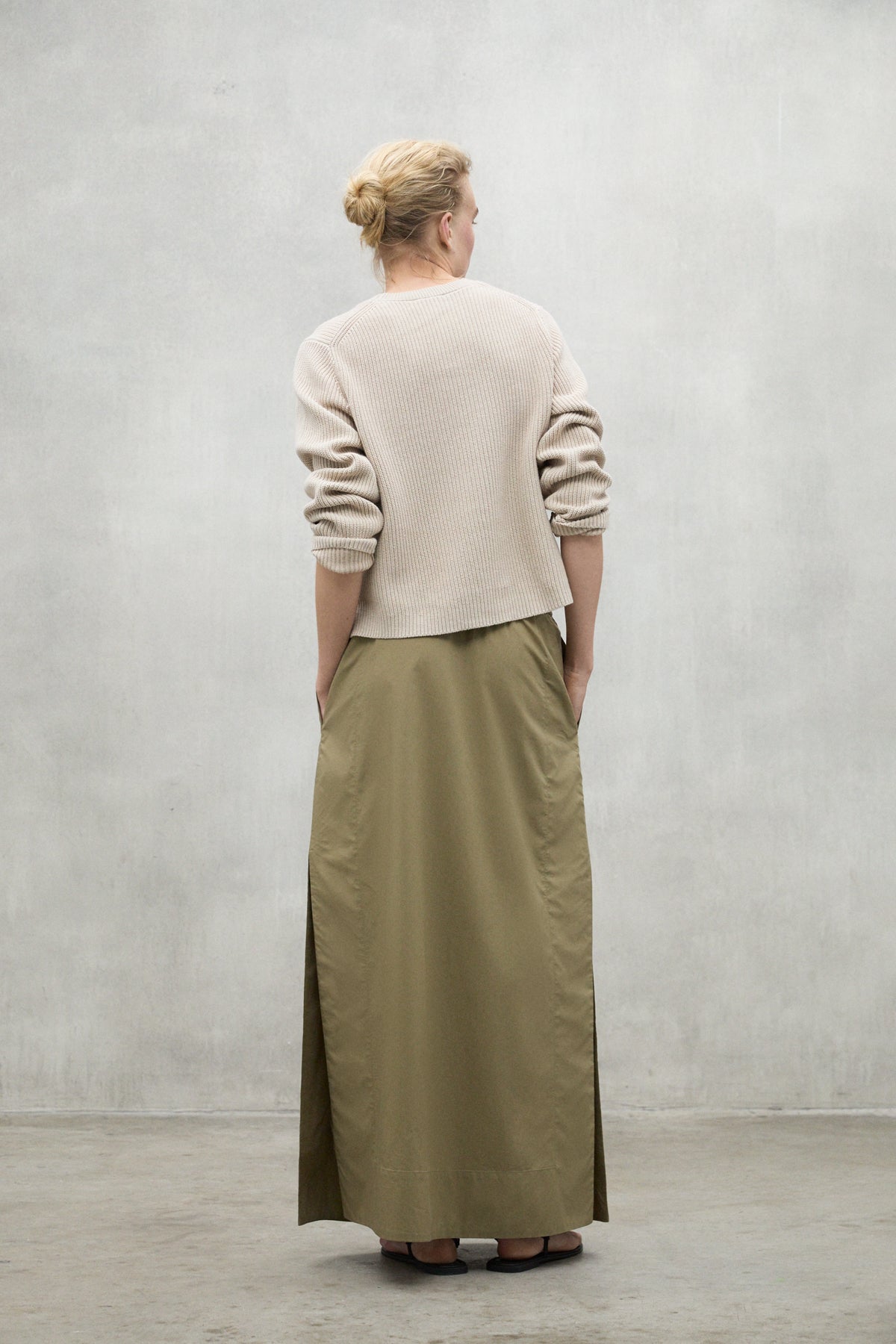 KHAKI INES SKIRT
