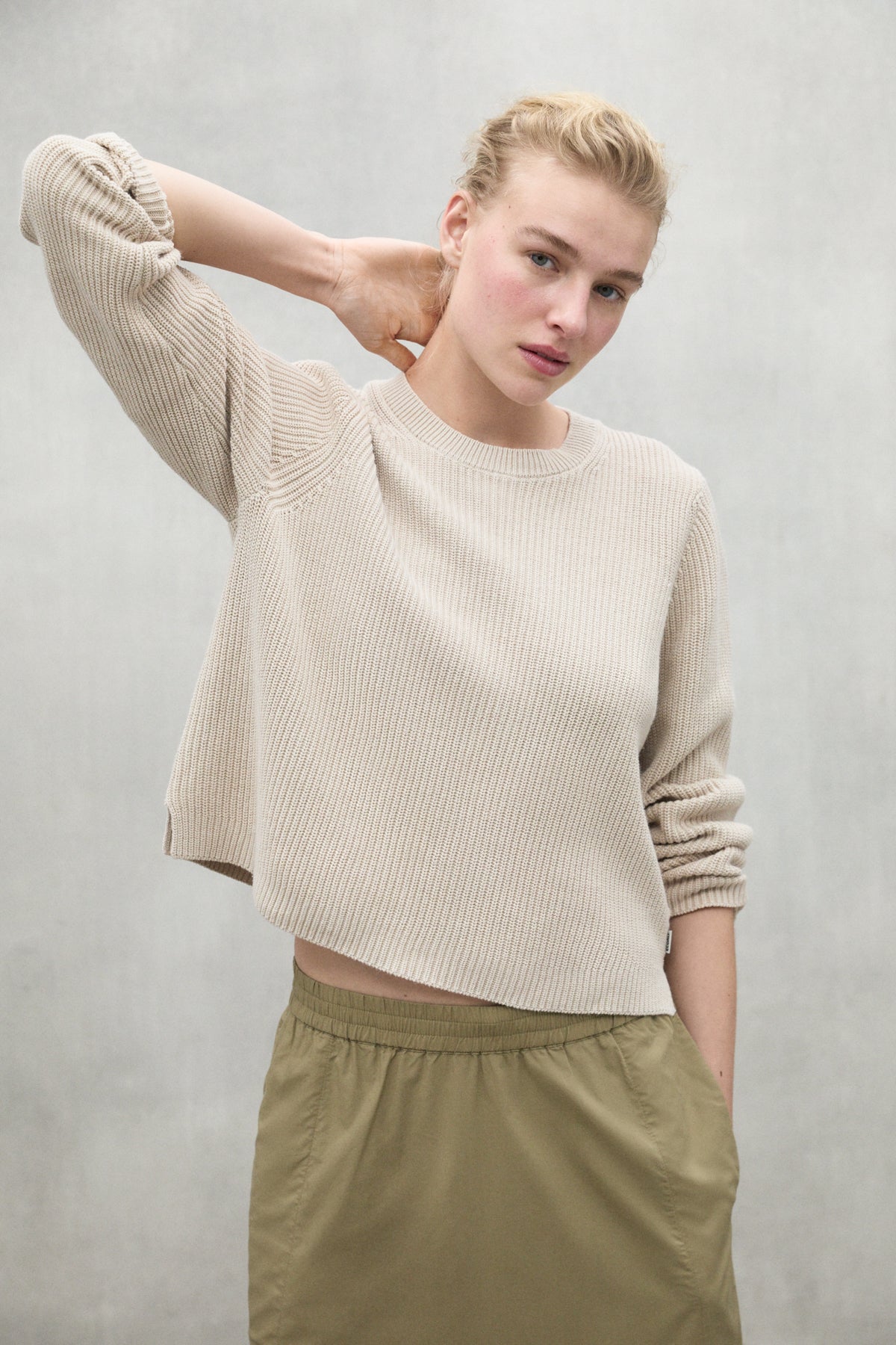 KHAKI INES SKIRT