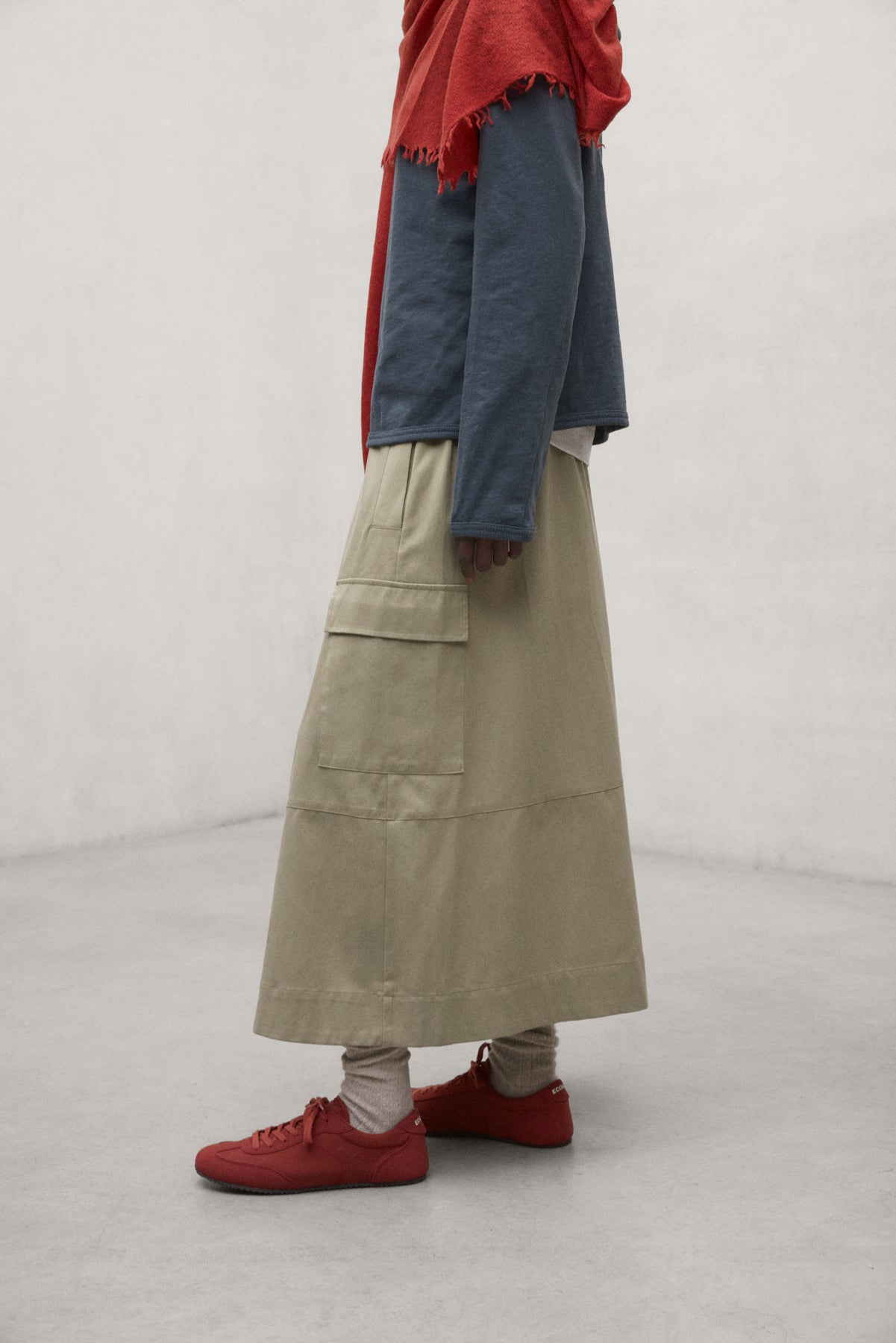 CAMEL TECHNICAL COTTON KANO SKIRT
