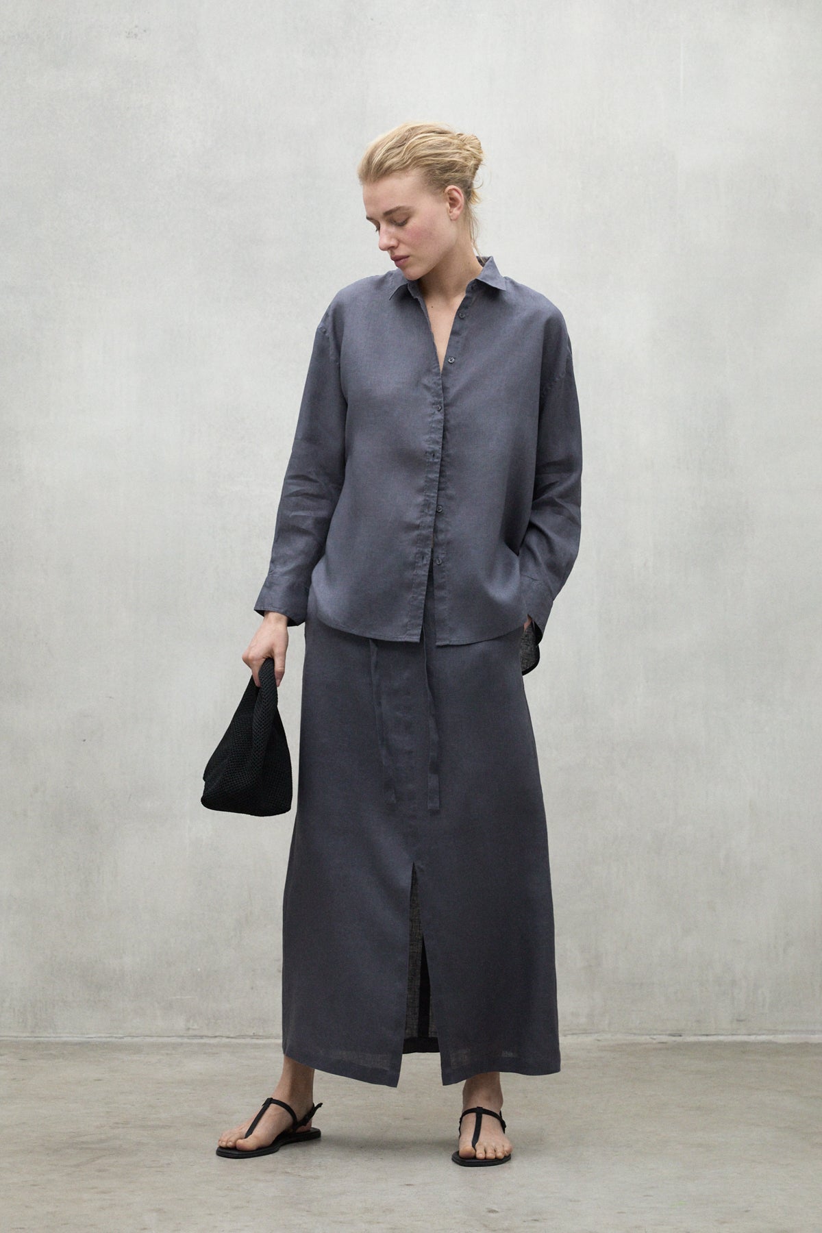 DARK GREY LARA SKIRT