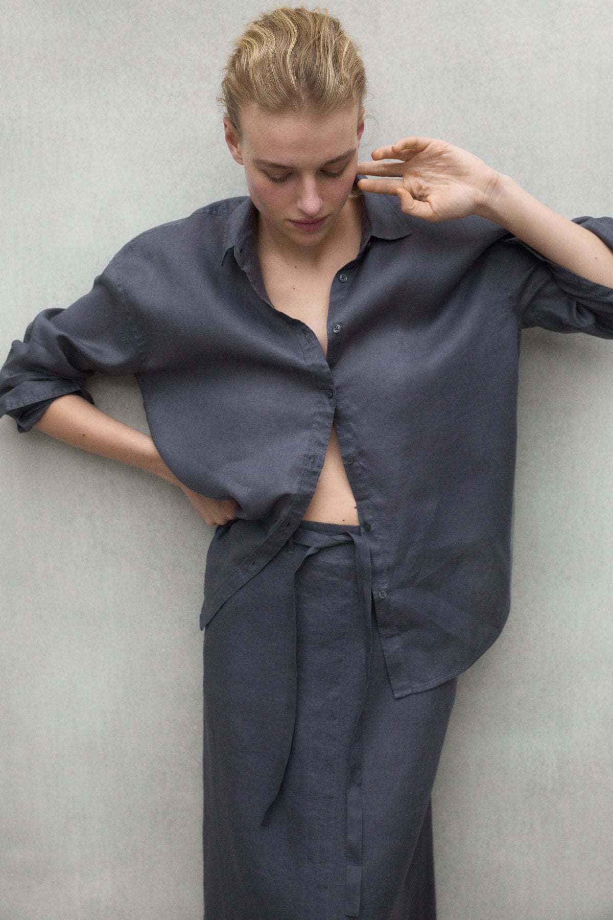CHEMISE DARIA GRIS FONCÉ