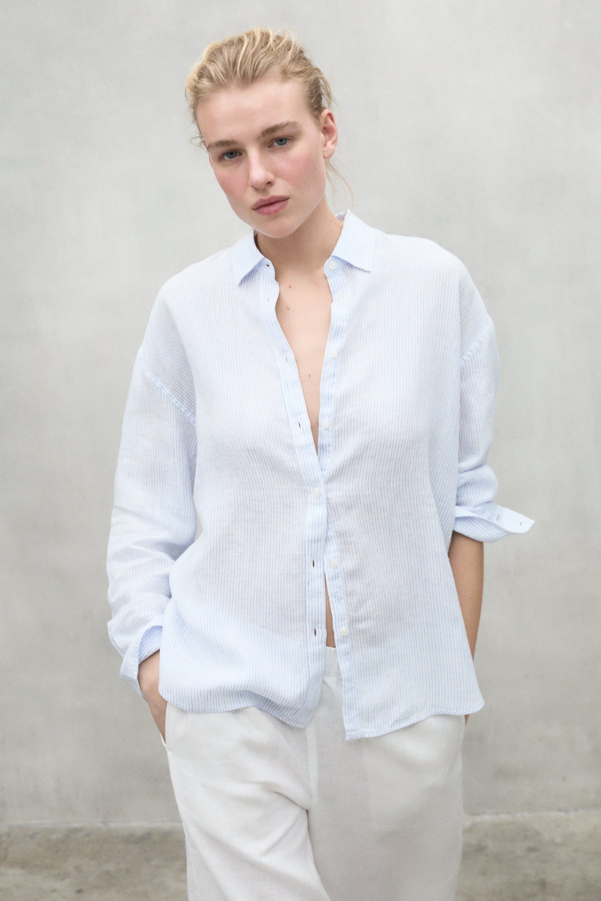 GESTREIFTES LEINEN-HEMD DARIA