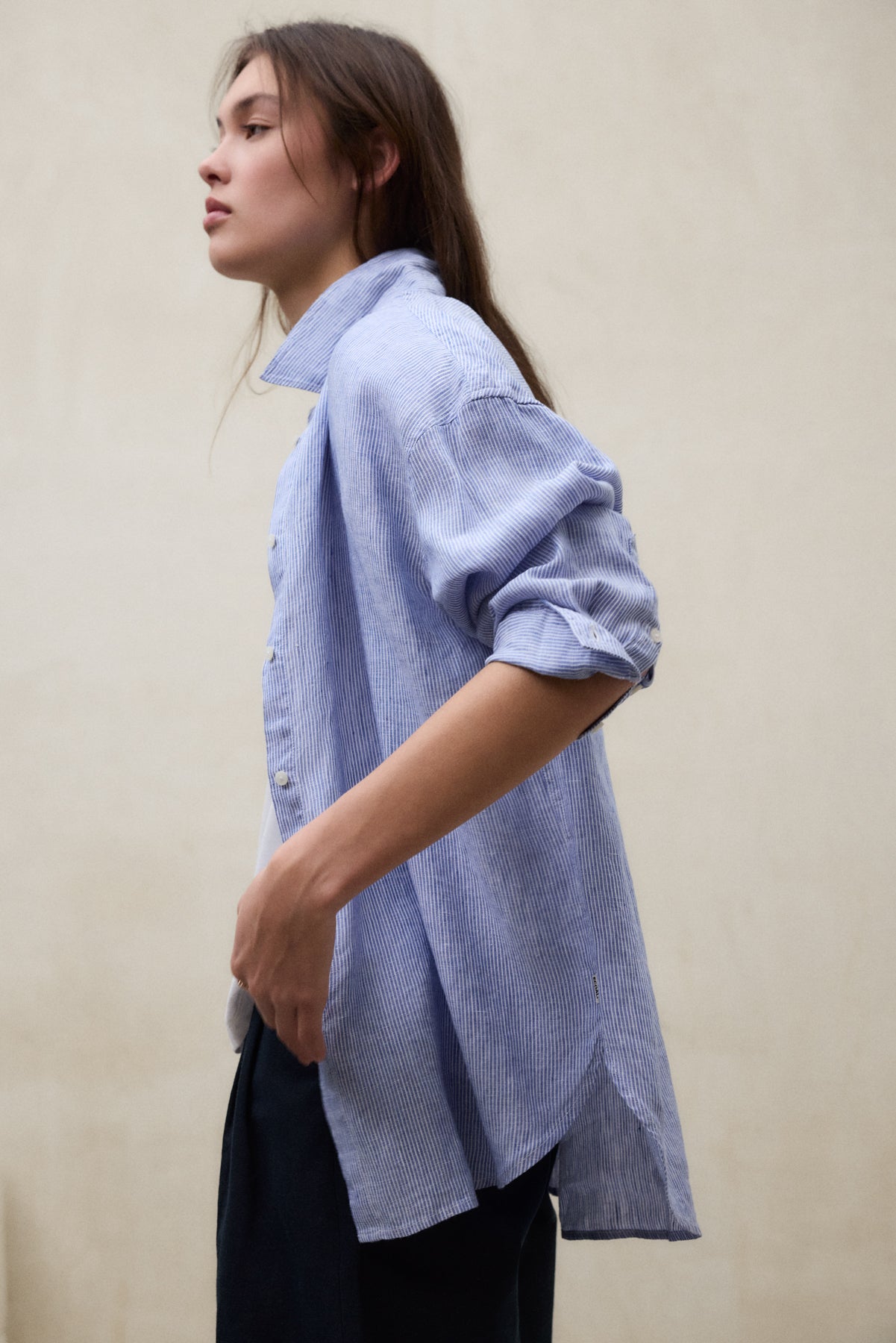 STRIPED BLUE DARIA SHIRT
