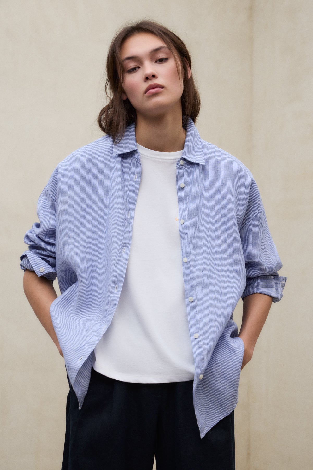STRIPED BLUE DARIA SHIRT