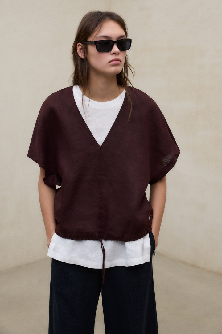 BROWN DORA SHIRT