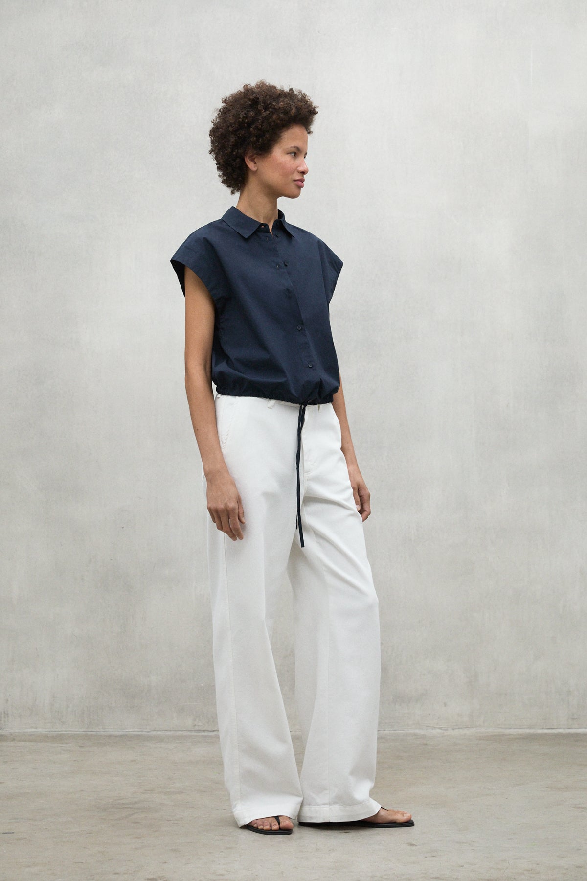 NAVY BLUE FAYE SHIRT
