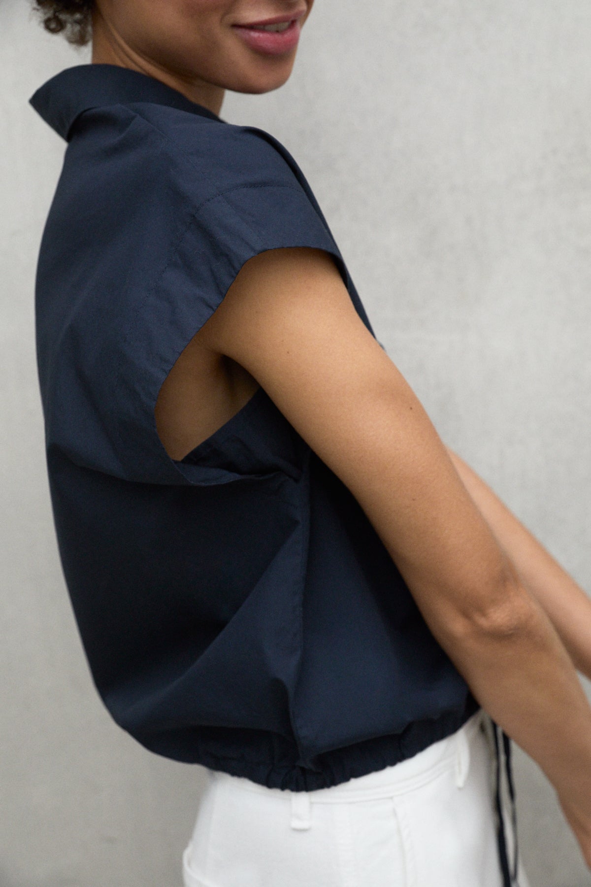 NAVY BLUE FAYE SHIRT