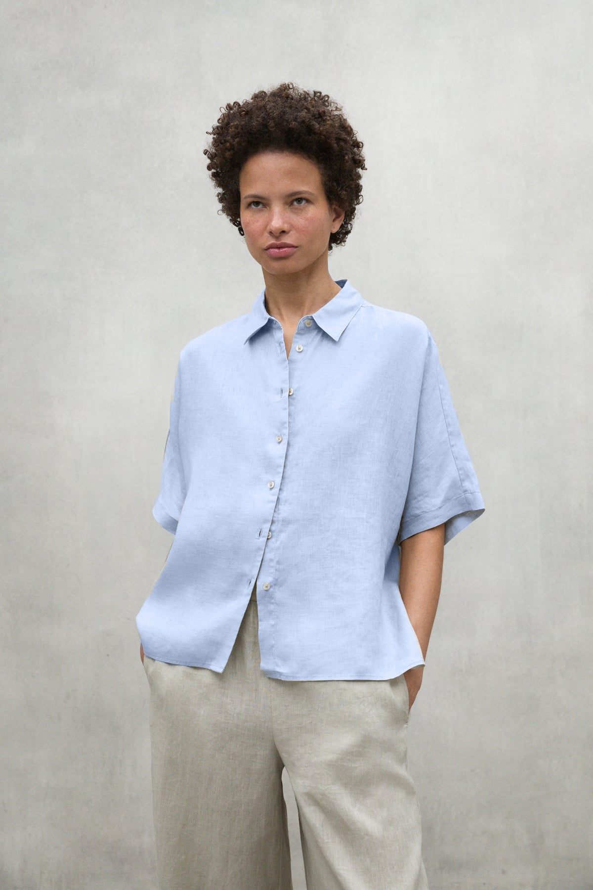 CHEMISE MELANIA BLEU CLAIR 