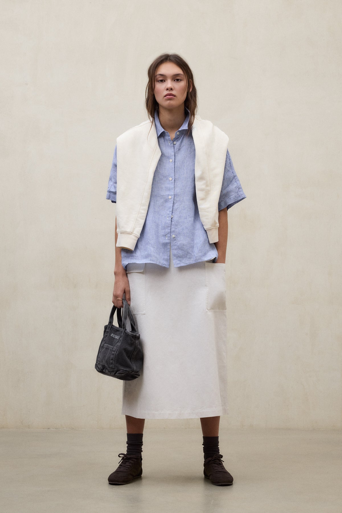 STRIPED BLUE MELANIA SHIRT