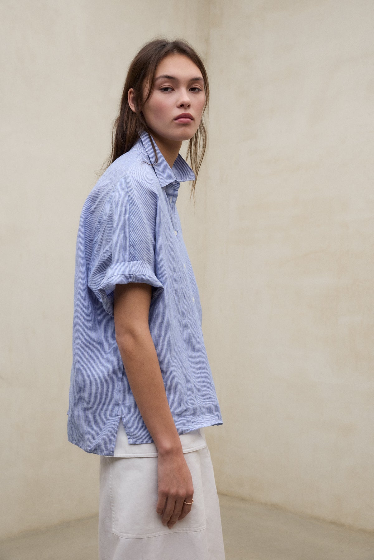 STRIPED BLUE MELANIA SHIRT