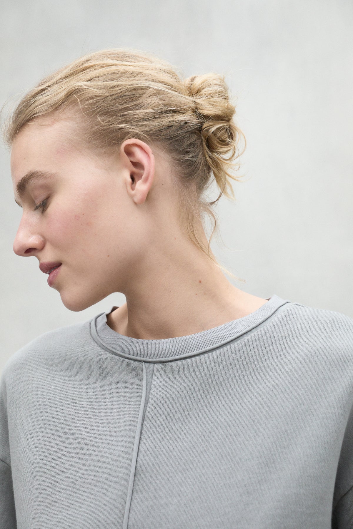 LIGHT GREY ANKARA SWEATSHIRT