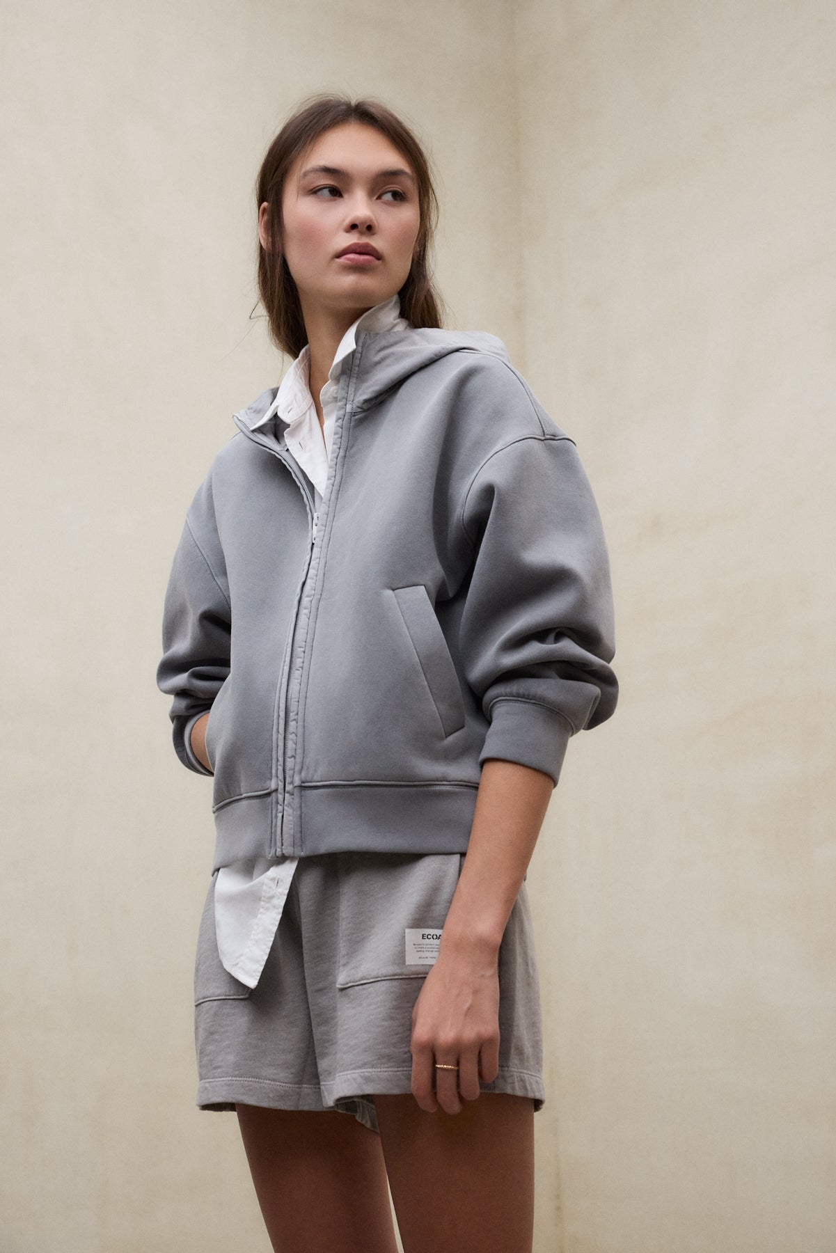 ARICA GREY NEOPRENE SWEATSHIRT