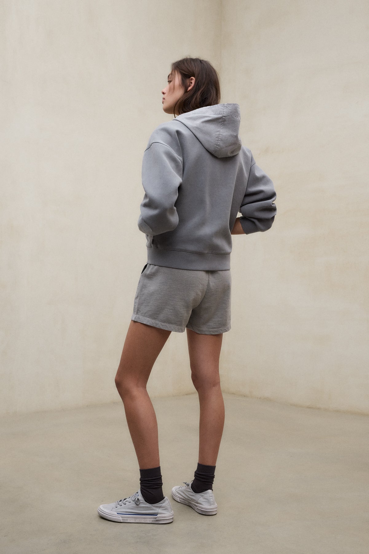 ARICA GREY NEOPRENE SWEATSHIRT