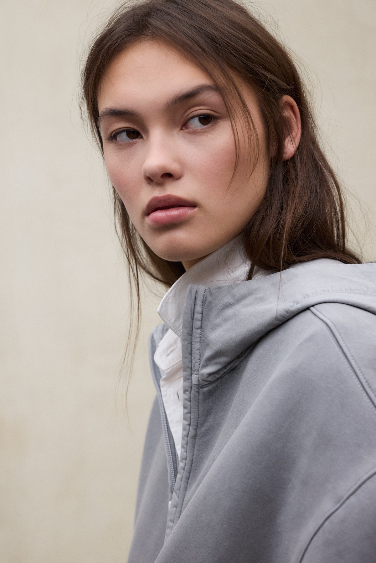 ARICA GREY NEOPRENE SWEATSHIRT