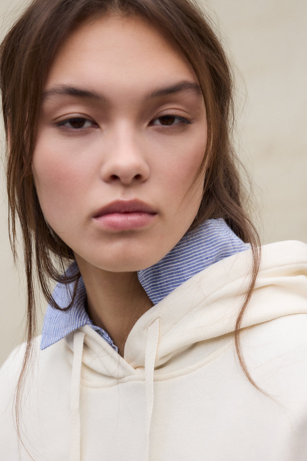 SUDADERA BIANCA BEIGE