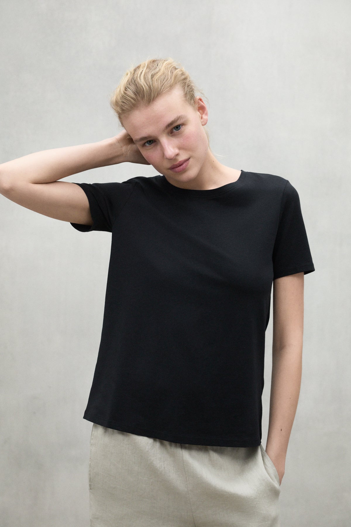 T-SHIRT LAKE SCHWARZ