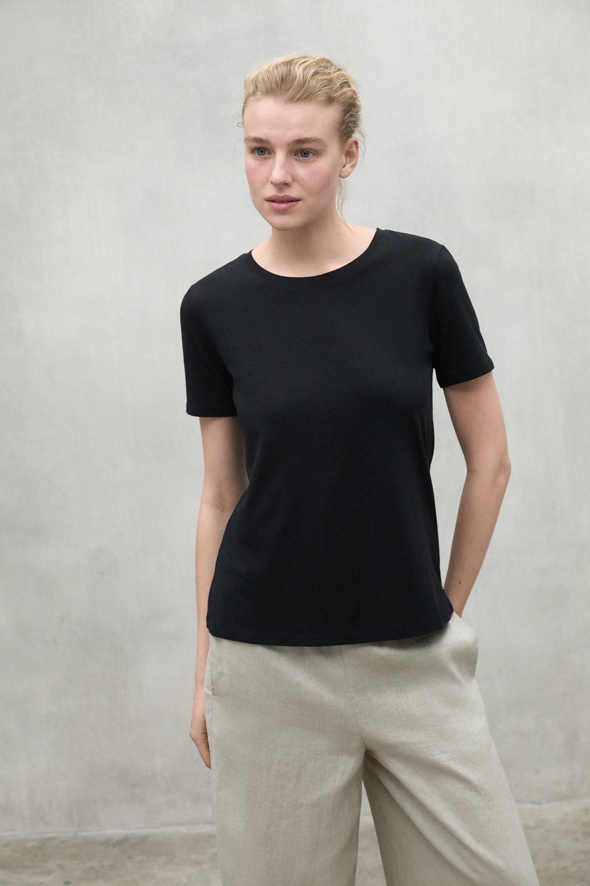 T-SHIRT LAKE SCHWARZ