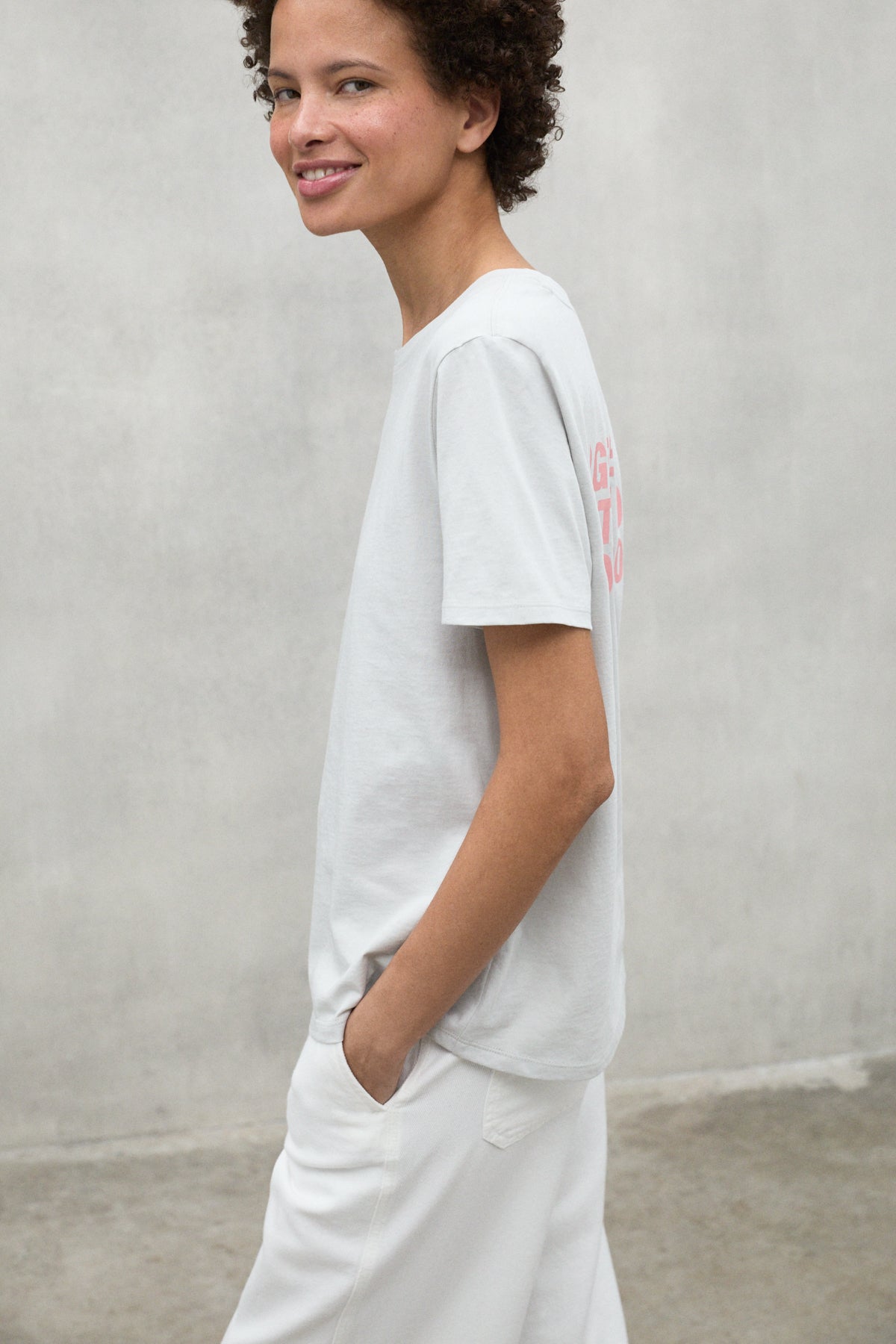 REGENERATION T-SHIRT GREY AND PINK