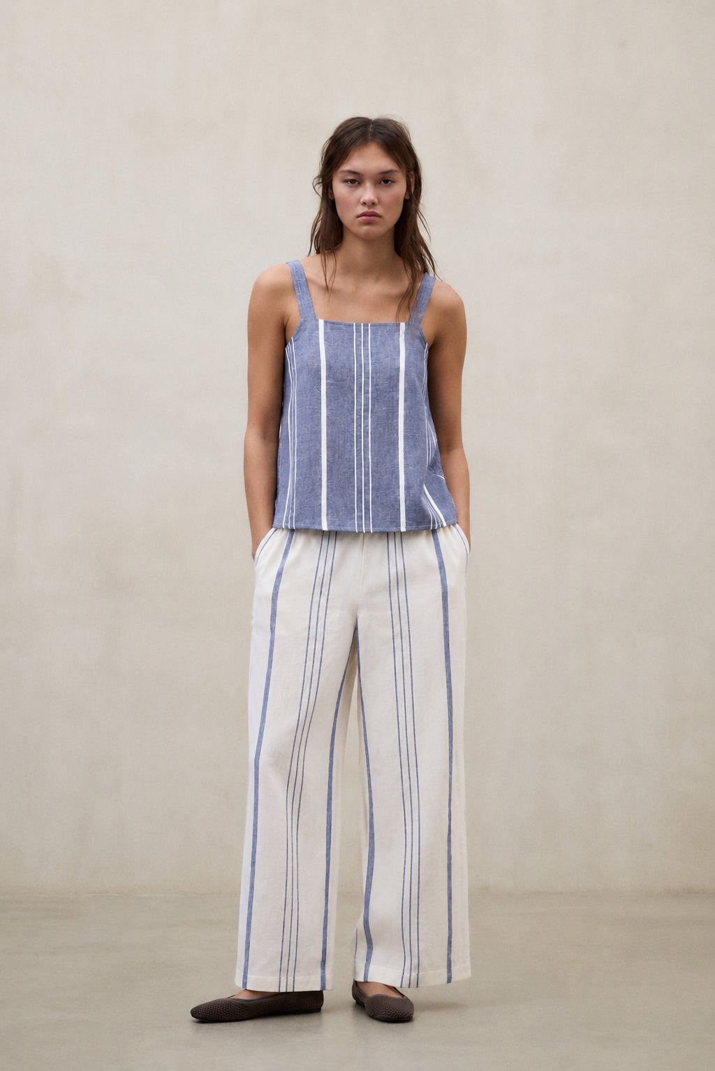 CAMISA DE RAYAS ARIA AZUL