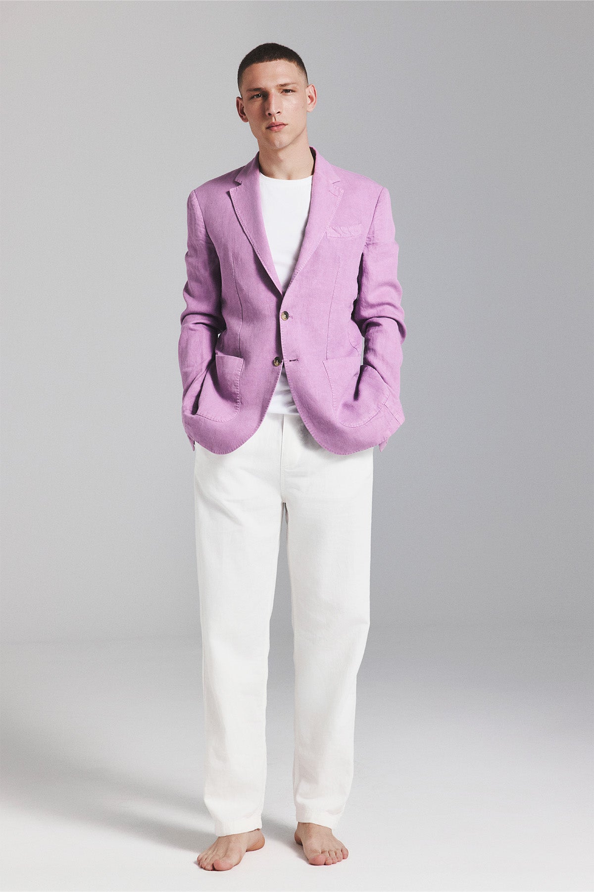 BLAZER LAPO AUS LAVENFELDFARBENEM HANF
